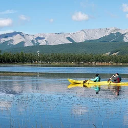 Paddle across Lake Khuvsgul and enjoy the peaceful scenery of northern Mongolia