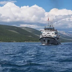Hop aboard the Sukhbaatar boat and enjoy a different view of the beautiful Lake Khövsgöl